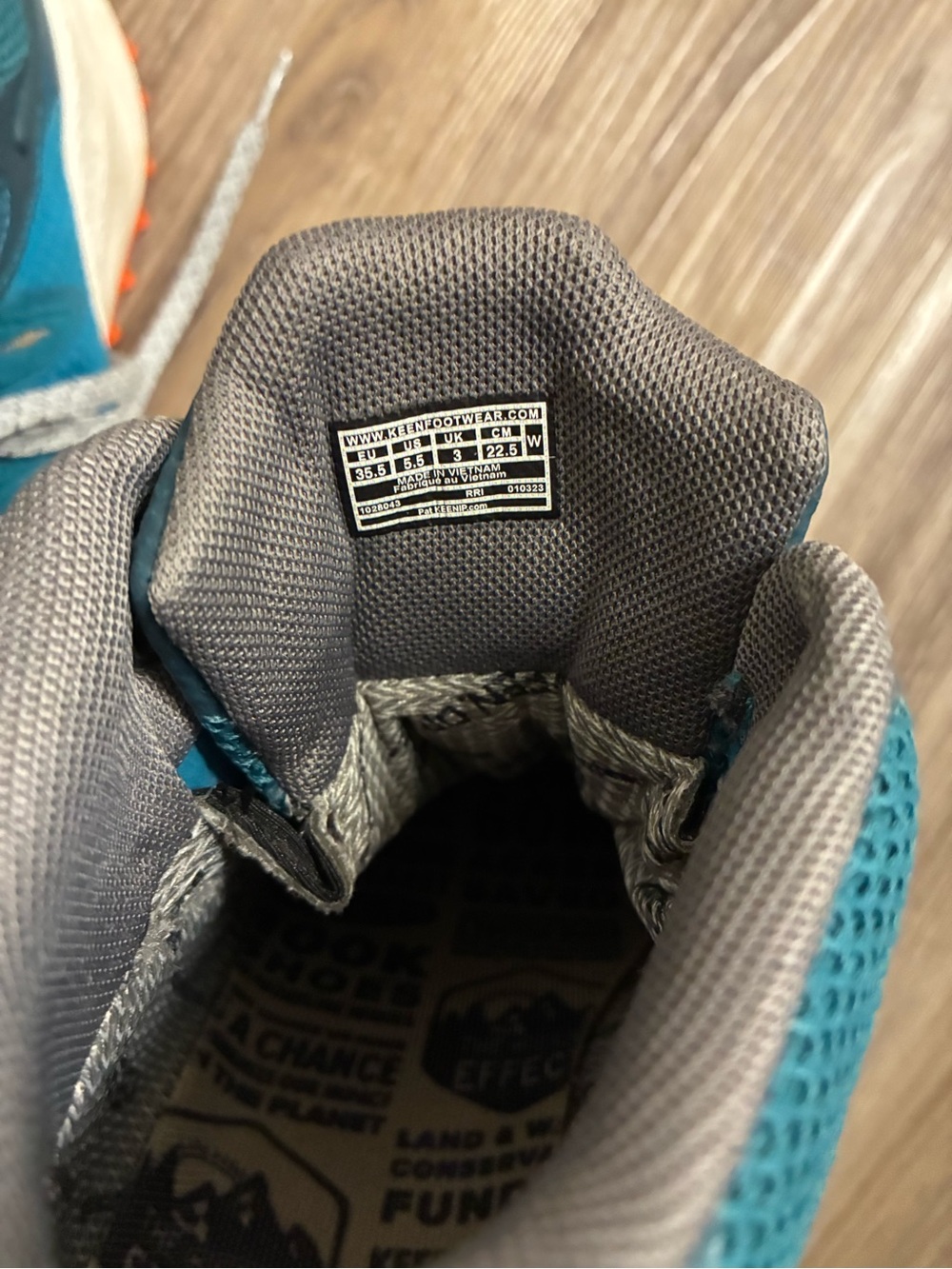 Keen Teal Trail Sneakers with Orange Outsole - Picture 5 of 5